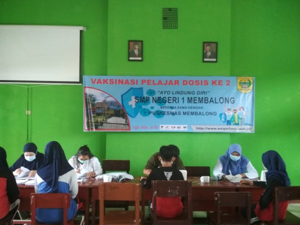 Pelajar SMPN 1 Membalong Ikut Vaksinasi Dosis 2