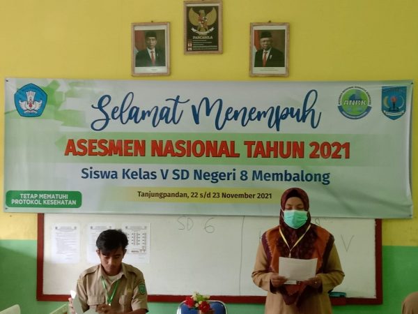 PELAKSANAAN ANBK SD di SMPN 1 Membalong berjalan lancar