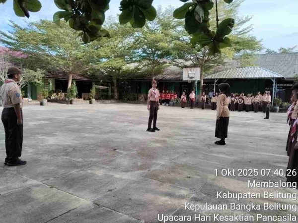 Upacara Peringatan Hari Kesaktian Pancasila Tahun 2025 di SMP Negeri 1 Membalong