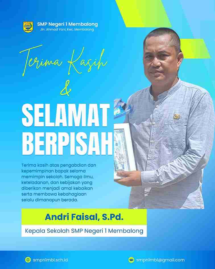Lembaran Baru SMPN 1 Membalong: Acara Pisah Sambut Kepala Sekolah