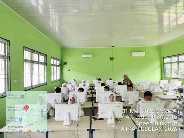 Tetap Semangat Meski Diguyur Gerimis, Pelaksanaan TKA Susulan di Membalong Berjalan Lancar