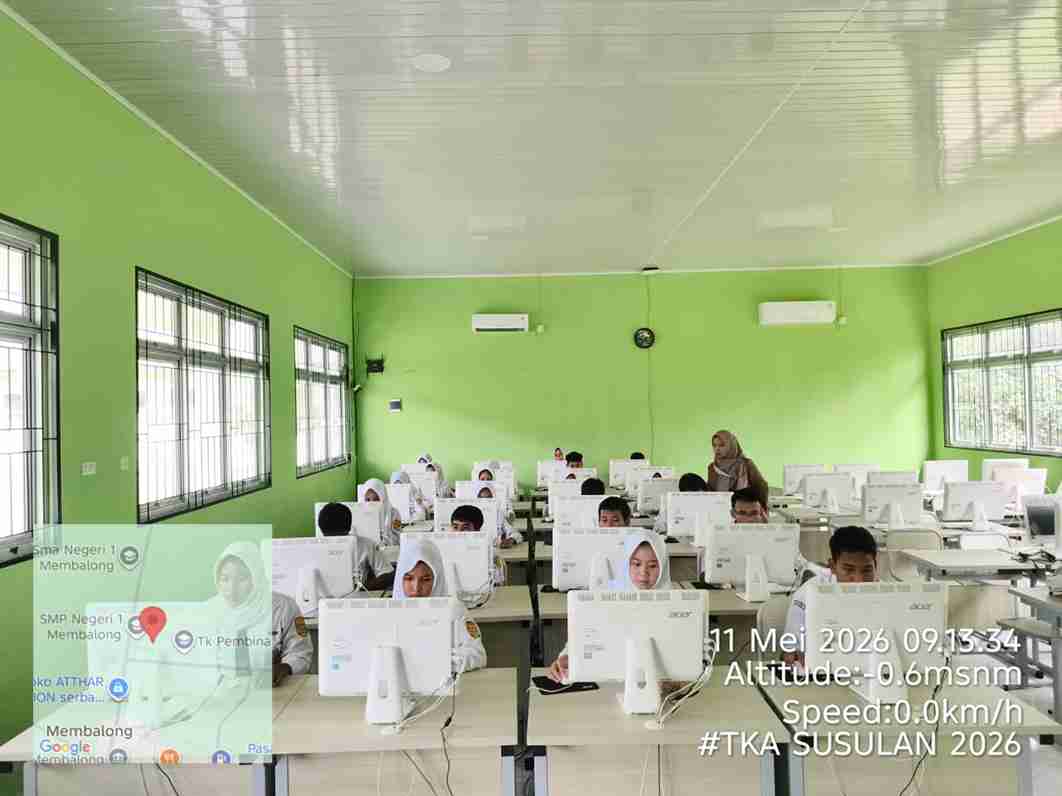 Tetap Semangat Meski Diguyur Gerimis, Pelaksanaan TKA Susulan di Membalong Berjalan Lancar