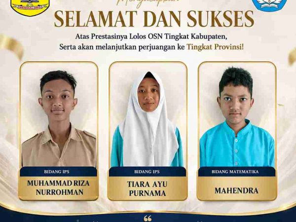 Kado Indah di Awal Tahun Ajaran: Tiga Siswa SMPN 1 Membalong Lolos OSN-K, Siap Melaju ke Tingkat Provinsi!