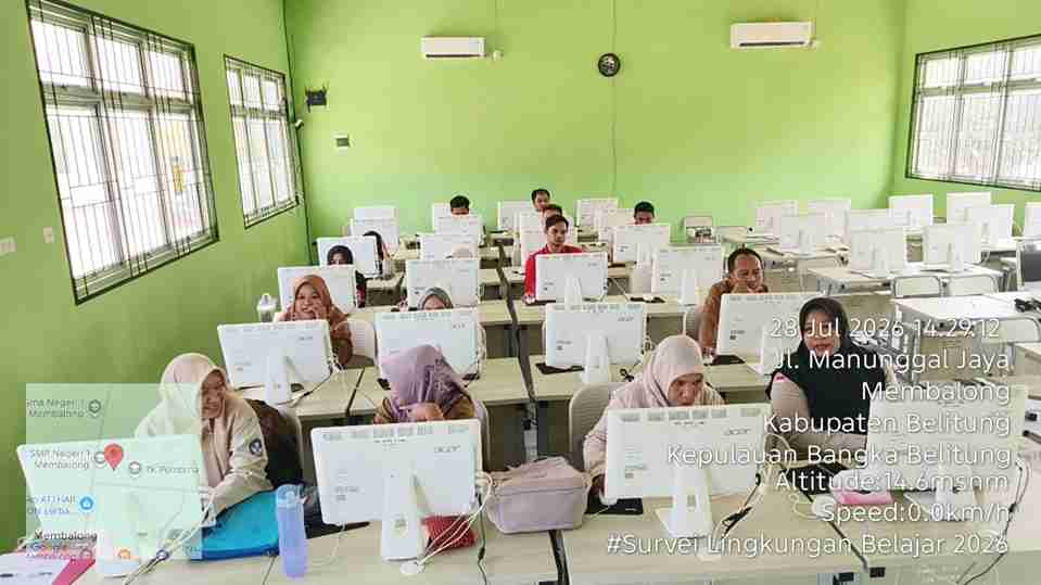 Tingkatkan Mutu Evaluasi Sekolah, Kombel SMPN 1 Membalong Gelar Pendampingan Pengisian Sulingjar